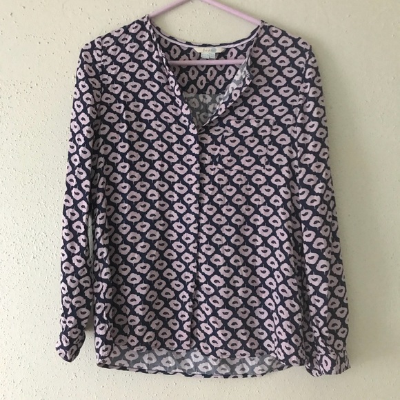 Boden Tops - Boden Long Sleeve Purple Floral Top
